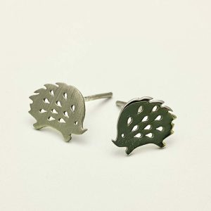 Gümüş 925 Ayar Kirpi Figürlü Küpe