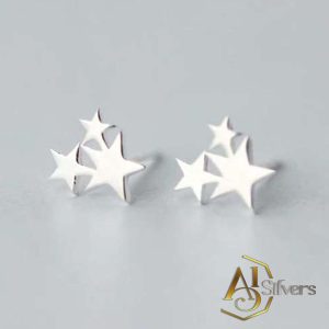 Ylldız Figürlü Gümüş Küpe