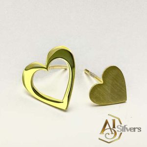 Kalp Figürlü Gümüş Küpe