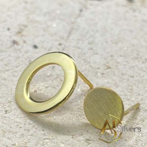 Yuvarlak Geometri Şekilli Küpe 3 Renk Seçenekli