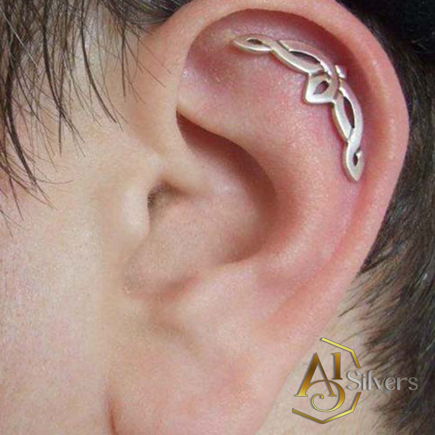 Orantik Motifli Gümüş Piercing